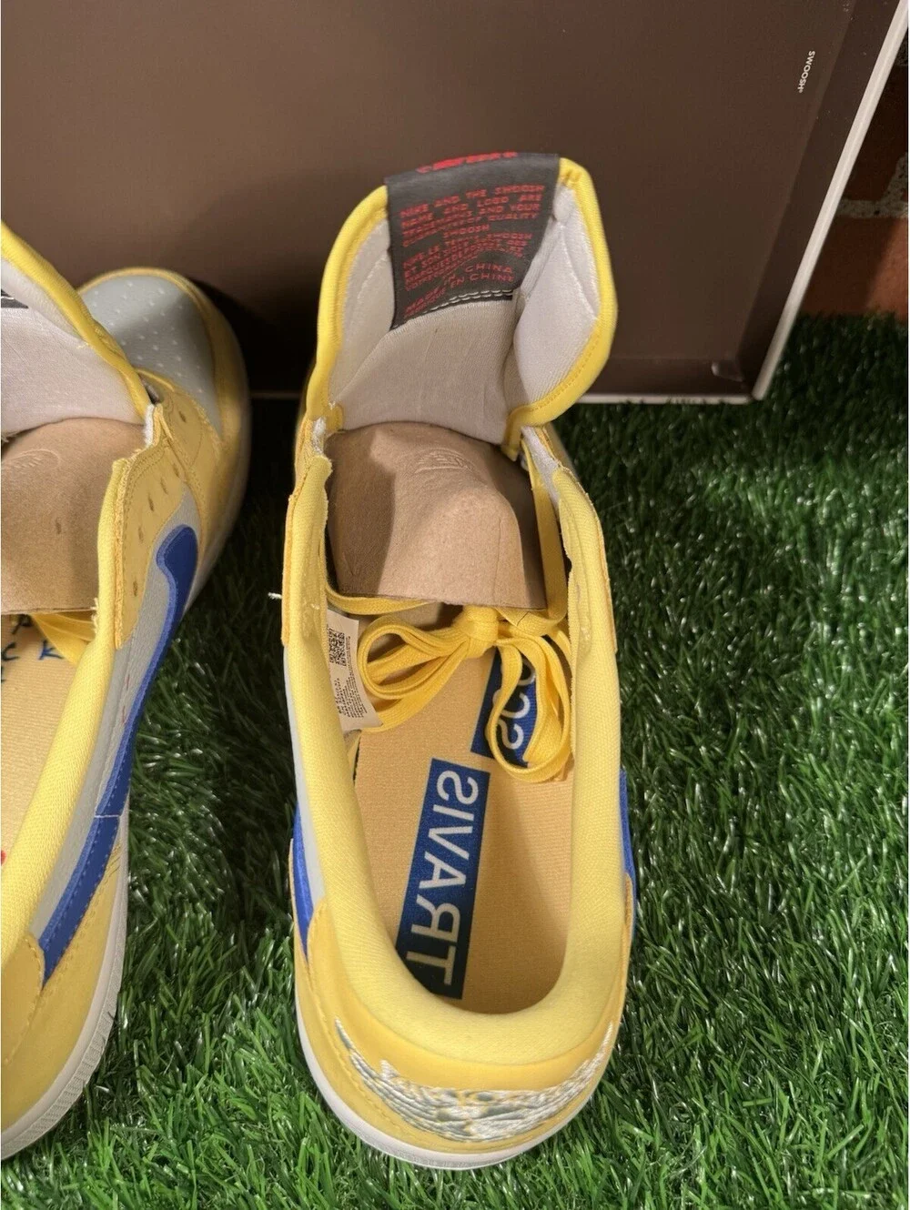 Travis Scott Jordan 1 Low Canary Yellow Size 15.5W 14m Brand New DZ4137 700